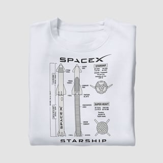 Nome do produtoCamisa SpaceX Starship Unissex