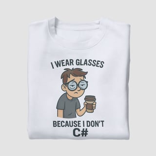 Nome do produtoCamisa I wear Glasses C# Unissex COD
