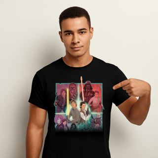 Camisa Unissex Star Wars Poster Preto