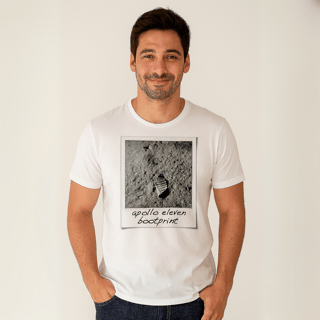 Camisa Unissex Apollo 11 Pegada