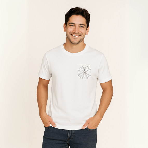 Camisa Unissex Sistema Solar de Copérnico Frente e Verso