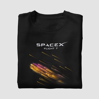 Nome do produtoCamisa SpaceX Flight 7 Unissex
