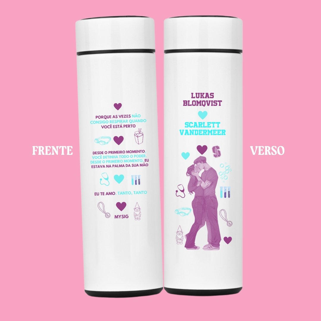 Nome do produto: Lukas e Scarlett- garrafa