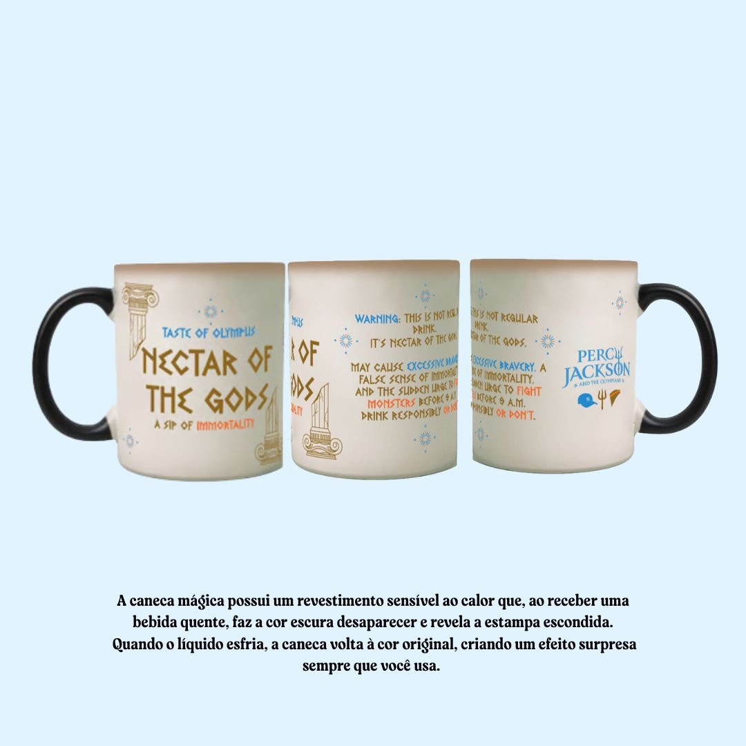 Nome do produto: Caneca Nectar dos Deuses- PERCY JACKSON