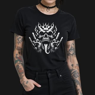 Metal Fire Skull - Feminina