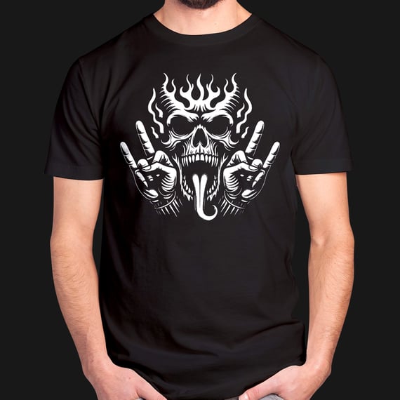 Metal Fire Skull