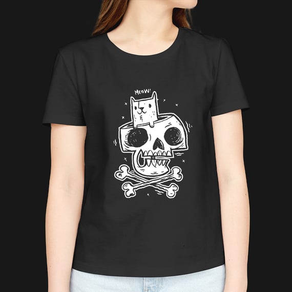 Skull Head Cat - Feminina