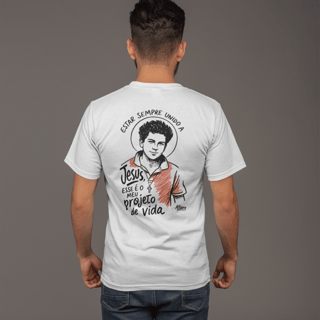 Nome do produto Camiseta Unissex - Carlo Acutis – Projeto de Vida