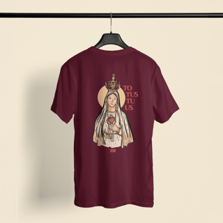 Nome do produto Camiseta Unissex  - Fátima - Totus Tuus 
