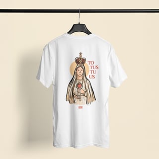 Nome do produto Camiseta Unissex  - Fátima - Totus Tuus 
