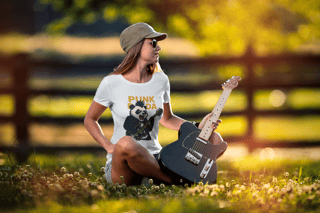 Nome do produtoCamiseta feminina Punk Panda