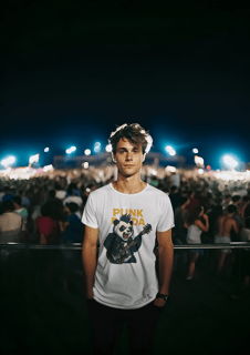 Nome do produtoCamiseta unissex Punk Panda