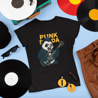 Nome do produtoCamiseta feminina Punk Panda
