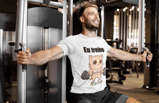 Nome do produtoCamiseta unissex Eu treino fofo