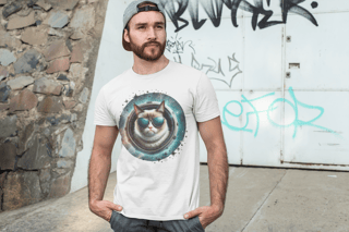 camiseta unissex gato de oculos