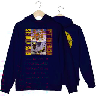 Nome do produto Moletom Canguru Premium Guns n' Roses - Coleção Rock