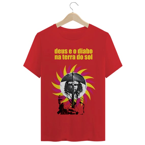 Camiseta Premium Deus e o Diabo na Terra do Sol - Cinema Nacional Cult - Coleção Filmes