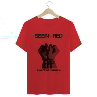 Nome do produto Camiseta Premium Seein Red - Coleção Punk/Hardcore