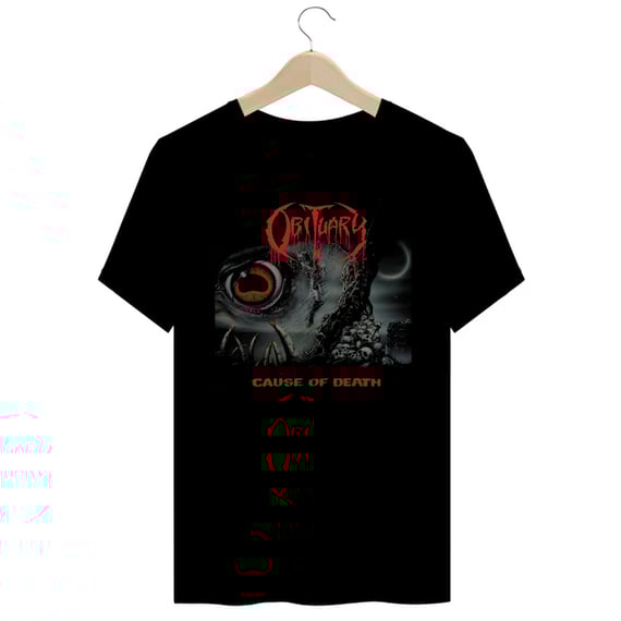 Camiseta Premium Obituary - Cause Of Death - Coleção Metal