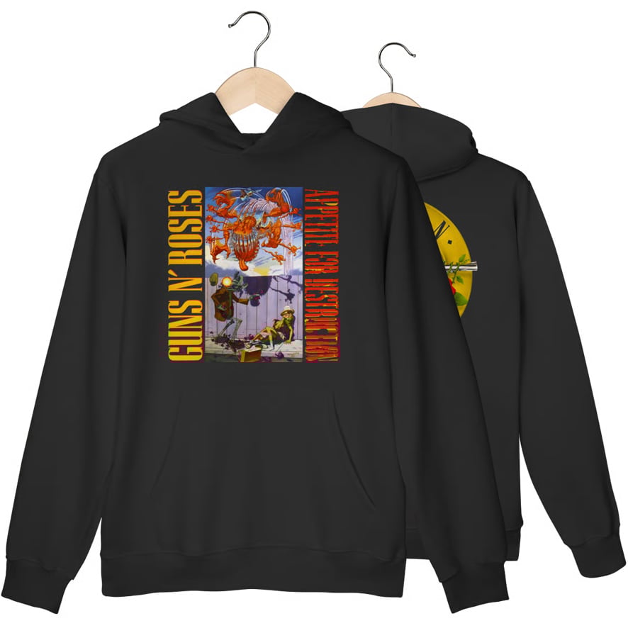Nome do produto: Moletom Canguru Premium Guns n\' Roses - Coleção Rock