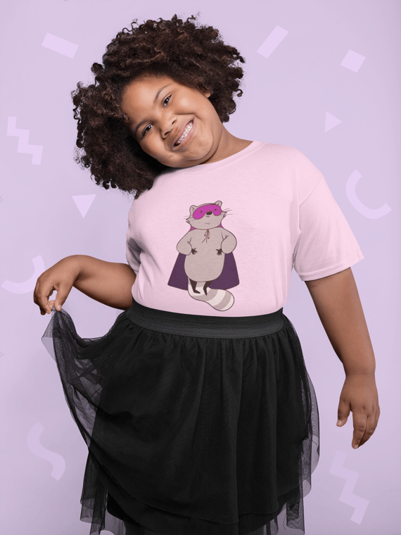Camiseta Guaxinim Herói Voador (2 a 14 anos)