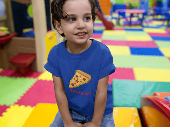 Camiseta Pizza Power UP (2 a 14 anos)