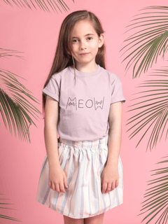 Camiseta Meow (2 a 14 anos)