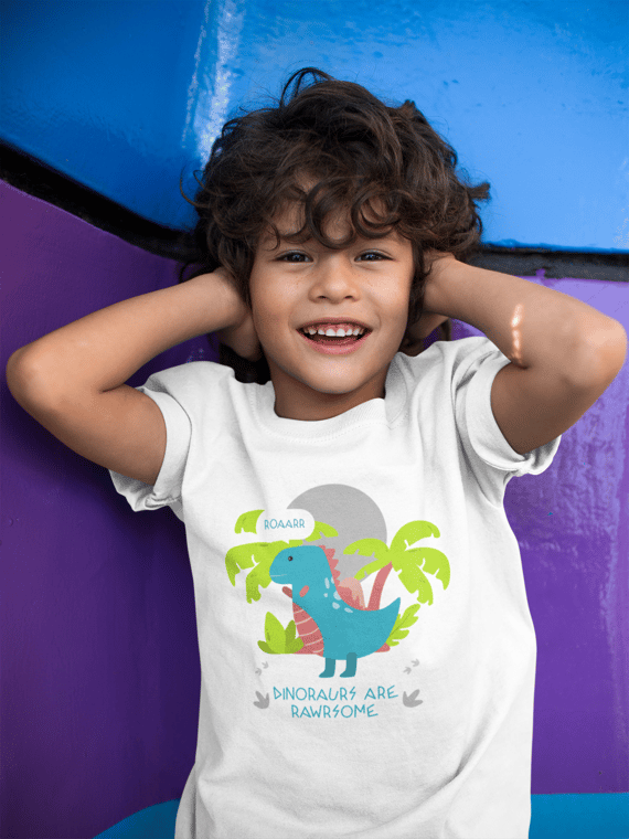 Camiseta Dinoraurs Are Rawrsome (2 a 14 anos)