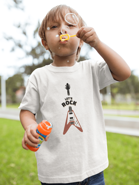 Camiseta Let's Rock (2 a 14 anos)
