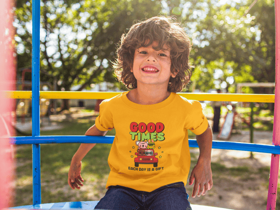 Camiseta Good Times - Each Day is a Gift (2 a 14 anos)