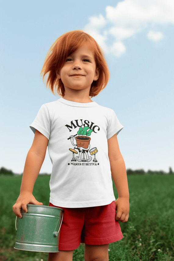 Camiseta Music Makes It Better (2 a 14 anos)