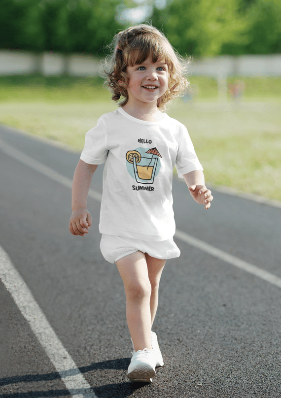 Camiseta Hello Summer (2 a 14 anos)