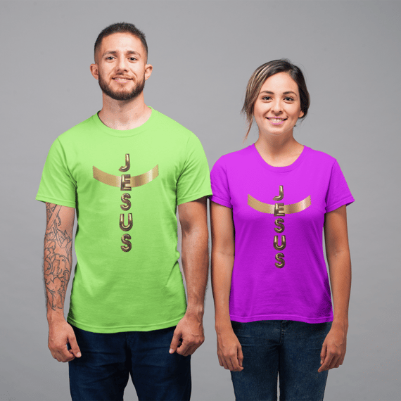 CAMISA SPORT DRY UV DOURADA JESUS EM CRUZ ( varias cores )