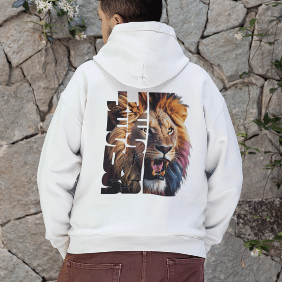 MOLETOM PRIME COM ZIPPER  LEÃO JESUS ( varias cores )