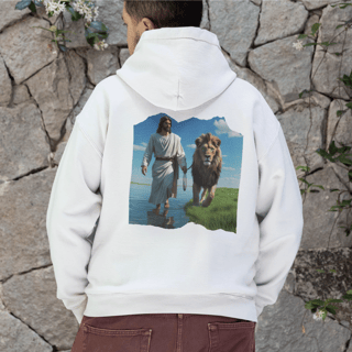 Nome do produto MOLETOM PRIME COM ZIPPER JESUS CAMINHANDO NA AGUA COM JESUS ( varias cores )