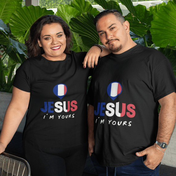 CAMISA PLUS SIZE JESUS I`M YOURS FRANÇA ( varias cores )