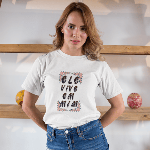 CAMISA QUALITY ELE VIVE EM MIM 02 ( varias cores )