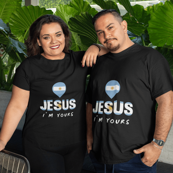 CAMISA PLUS SIZE JESUS I`M YOURS ARGENTINA ( varias cores )