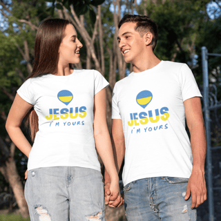 CAMISA QUALITY JESUS I´M YOURS UCRANIA ( varias cores )