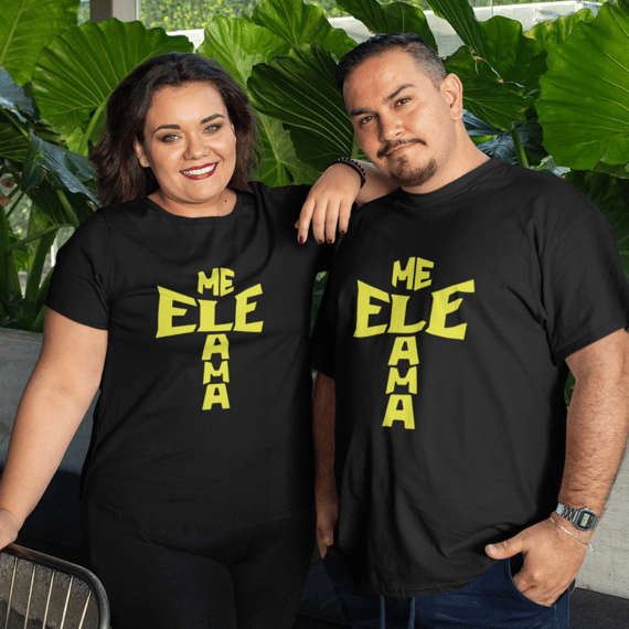 CAMISA PLUS SIZE ELE ME AMA AMARELA ( varias cores )