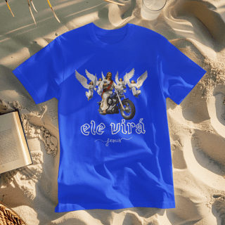 CAMISA QUALITY JESUS NA MOTO ELE VIRÁ 02 ( varias cores )