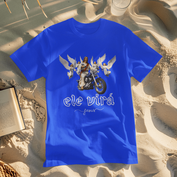 CAMISA QUALITY JESUS NA MOTO ELE VIRÁ 02 ( varias cores )