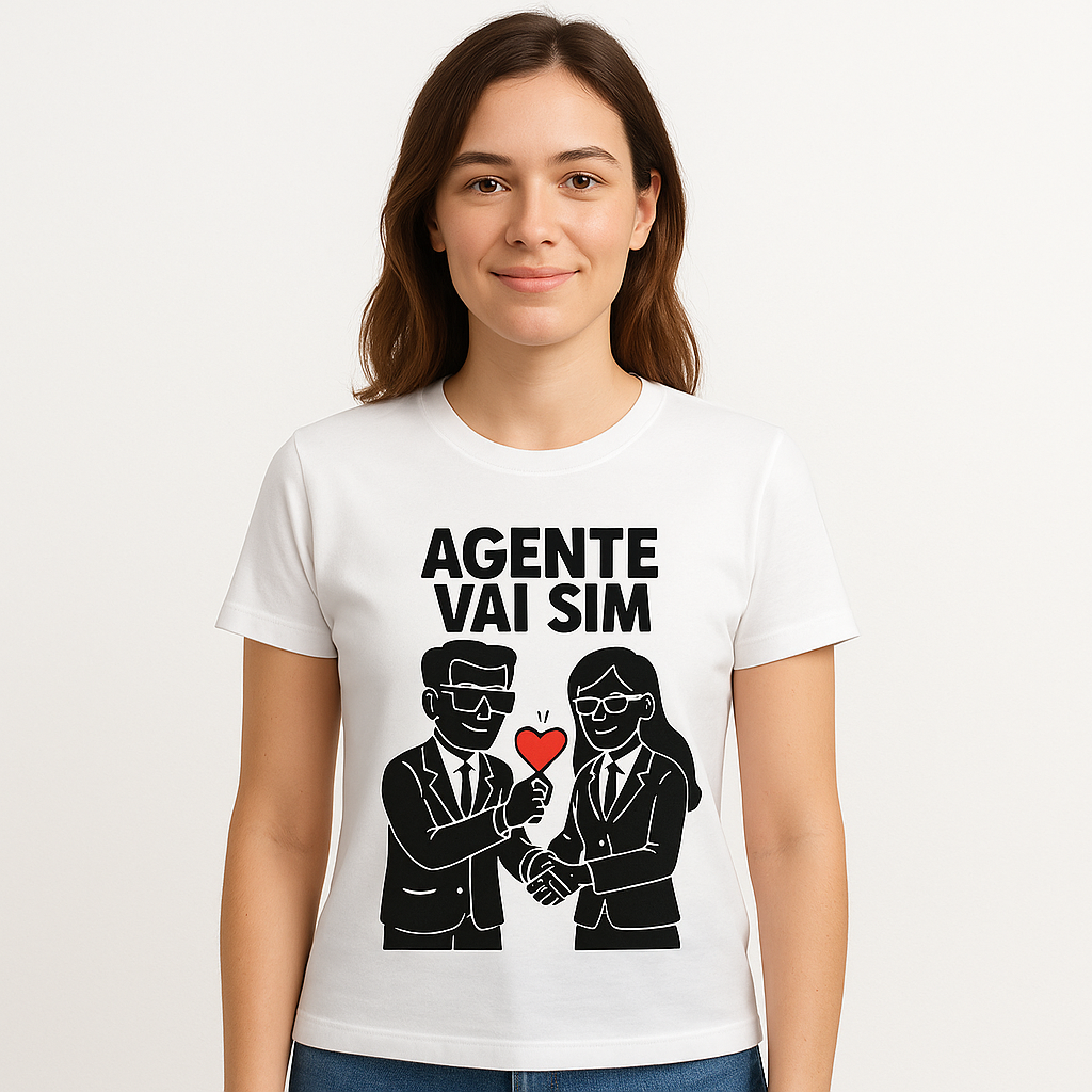 Nome do produto: Camiseta Unisex Quality “Agente vai sim“