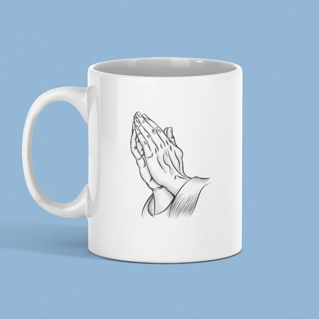 Nome do produto: Caneca Mãos em Prece