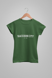 Nome do produto Camiseta feminina Baby Look Raccoon City