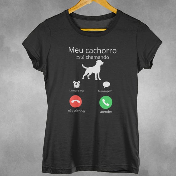 Camiseta Dog chamando