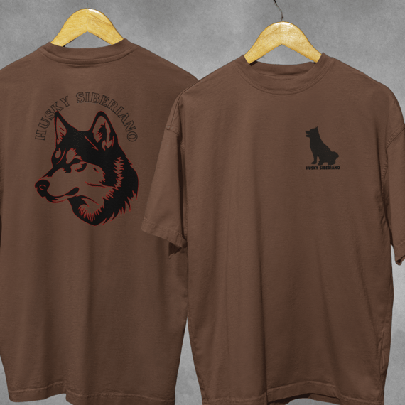 Camiseta Oversized Husky Siberiano