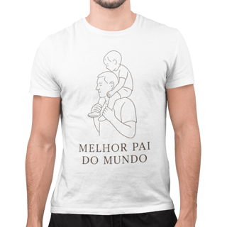 Nome do produto Camiseta Melhor Pai do Mundo Dia dos Pais Algodão