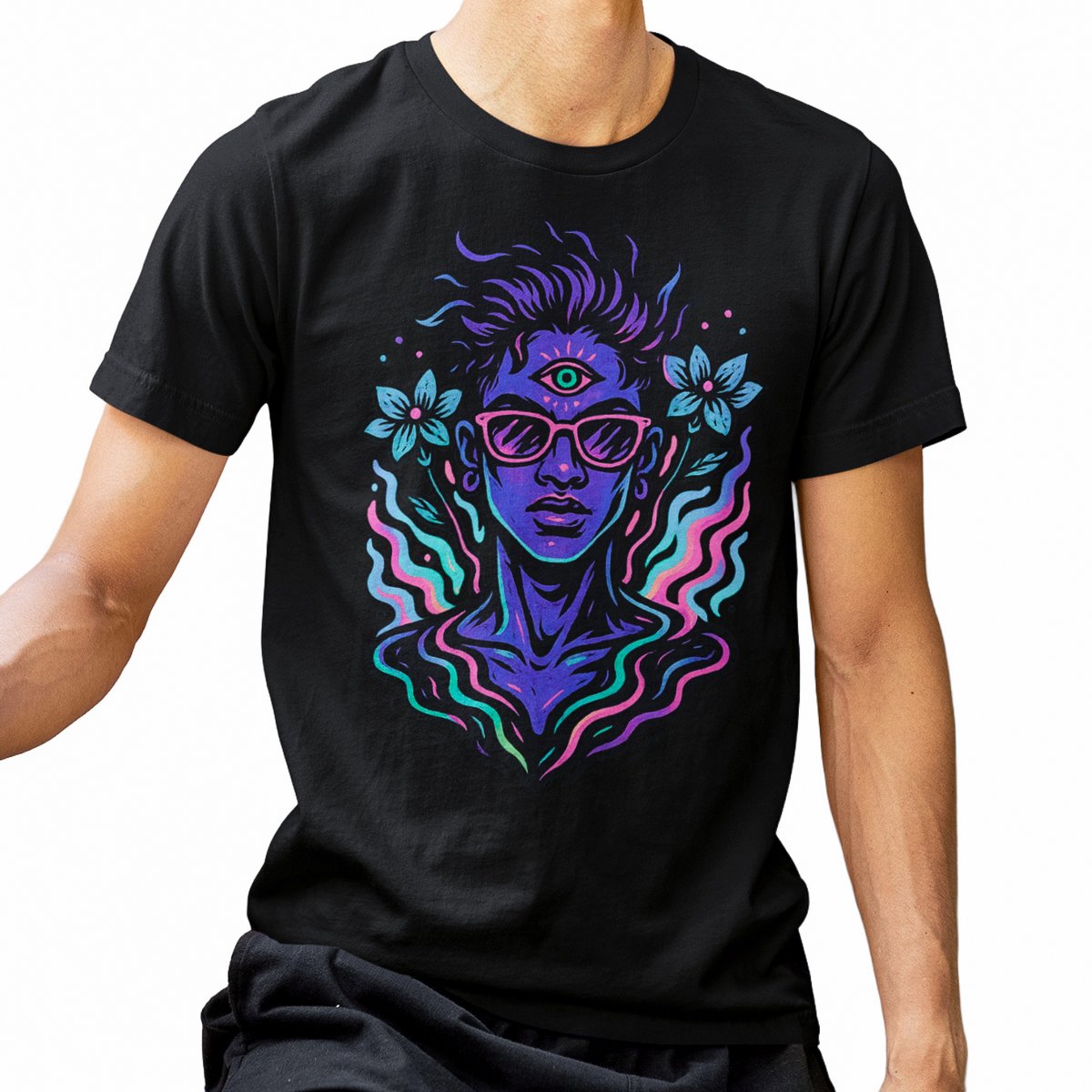 Nome do produto: Camiseta Terceiro Olho Psicodélica Estilosa Urbana Algodão