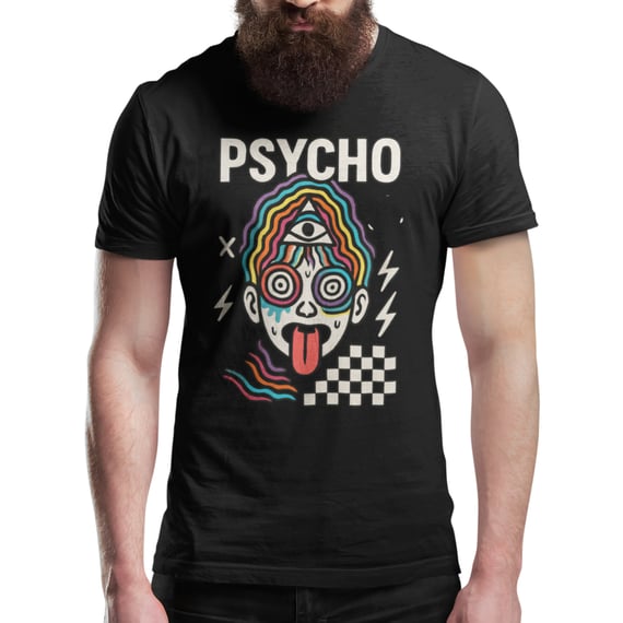 Camiseta Psycho Urbana Punk Geek New Age Algodão